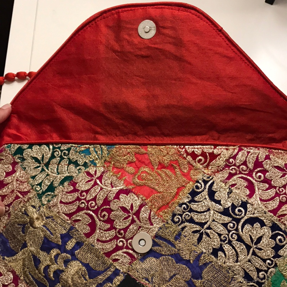 Handmade envelope clutch embroidered banjara bag - Picture 3 of 6